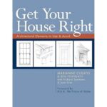 Book cover for Get Your House Right: Architectural Elements to Use & Avoid featuring architectural sketches of windows, columns, doors, and cornices. Authors and contributors are listed at the bottom.